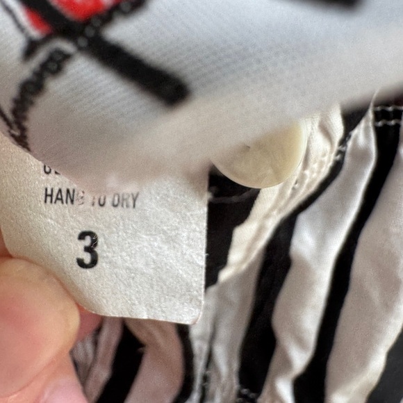 Cozi Kidz 3T Girls Black and White Stripe Long Sleeve Collared Shirt Dress - Picture 7 of 8